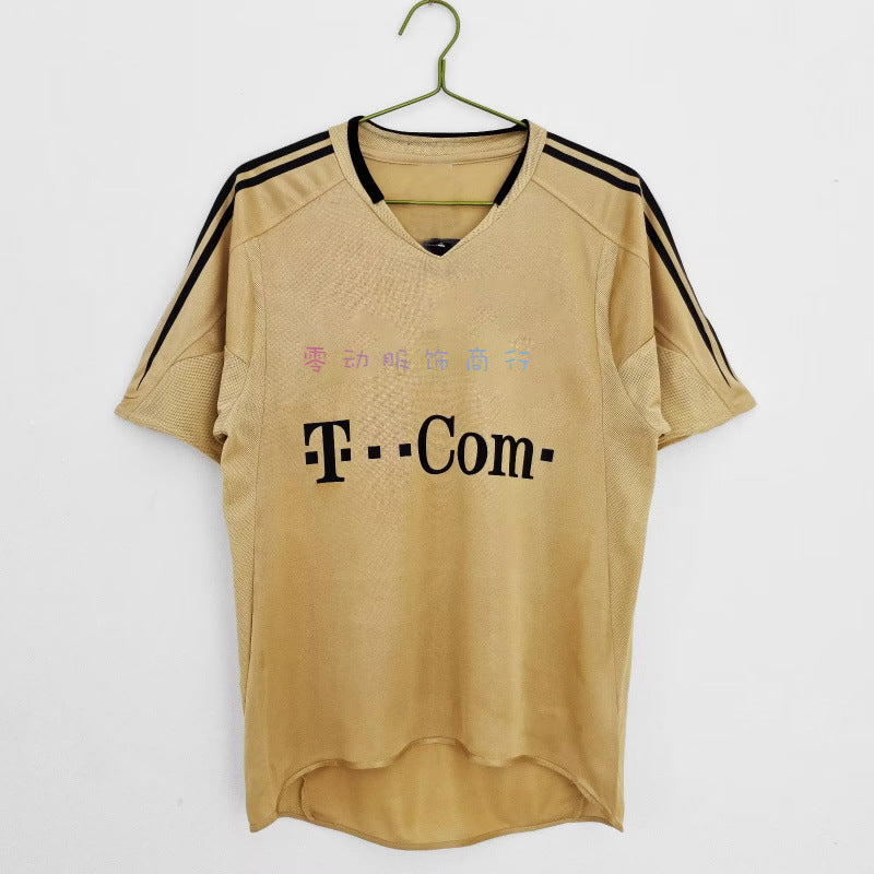 Camiseta de manga corta amarilla de visitante del Bayern 13 Ballack 04-05