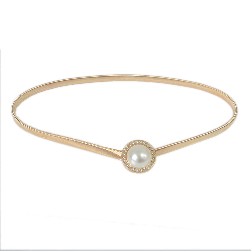 Round buckle metal spring chain waist chain