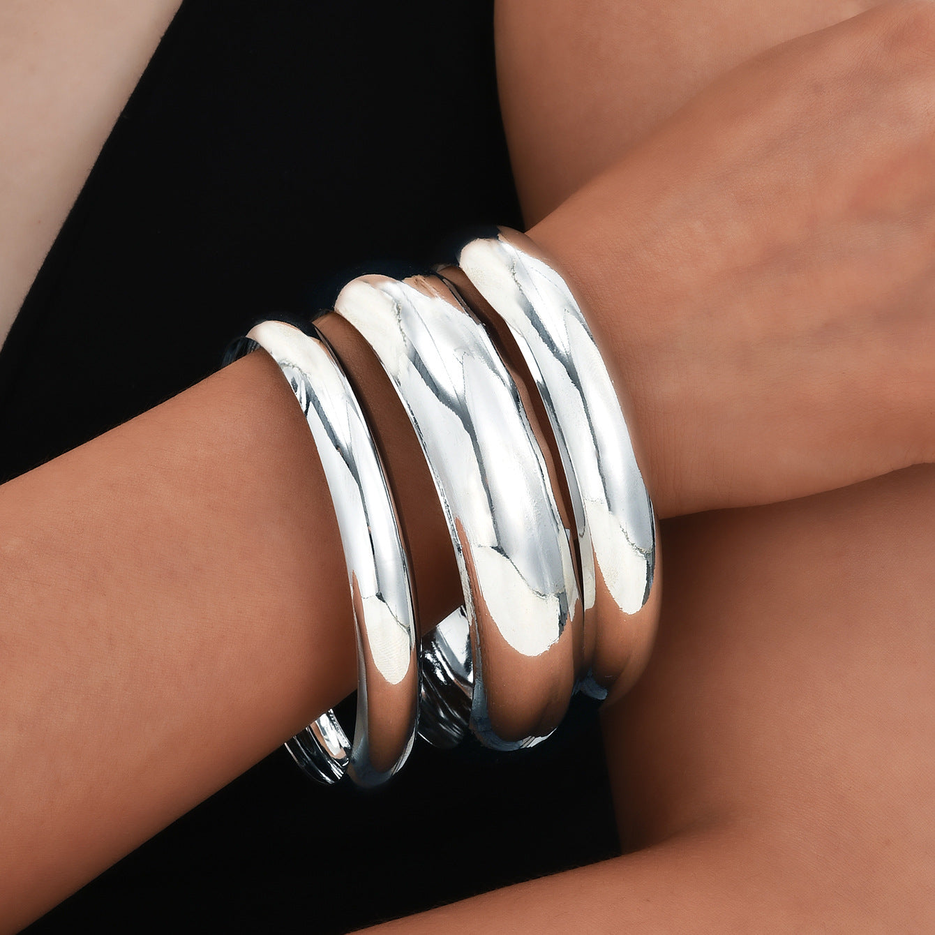 Smooth Geometric Bracelet Set