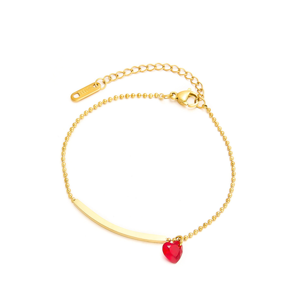 Korean/Japanese Light-Luxury Smile Heart Titanium Steel Bracelet