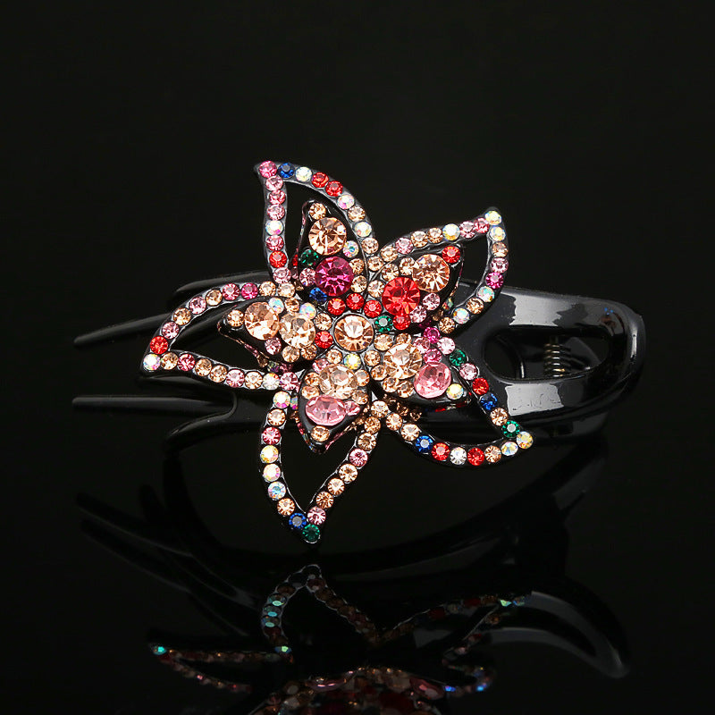 Elegant disc hair grab water drill flower headdress