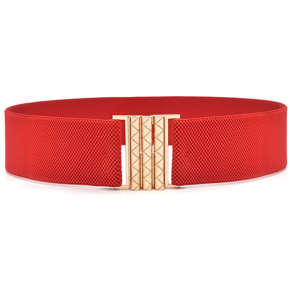 Single circle black slim belt