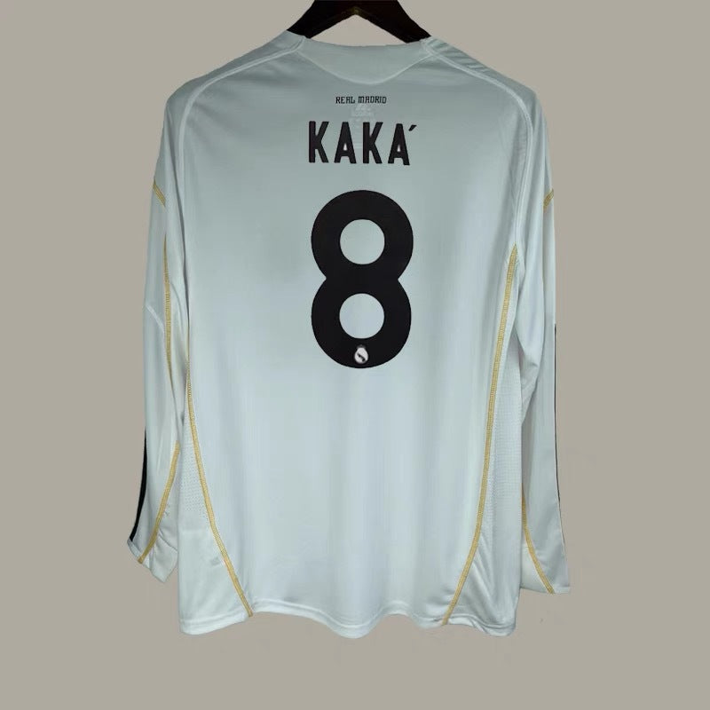 Camiseta retro de manga corta de local de Kaká Alonso Ronaldo Guti del Real Madrid 09-10