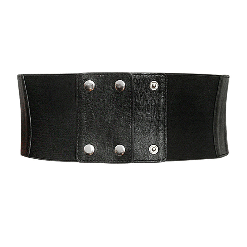 Retro extra wide elastic belt
