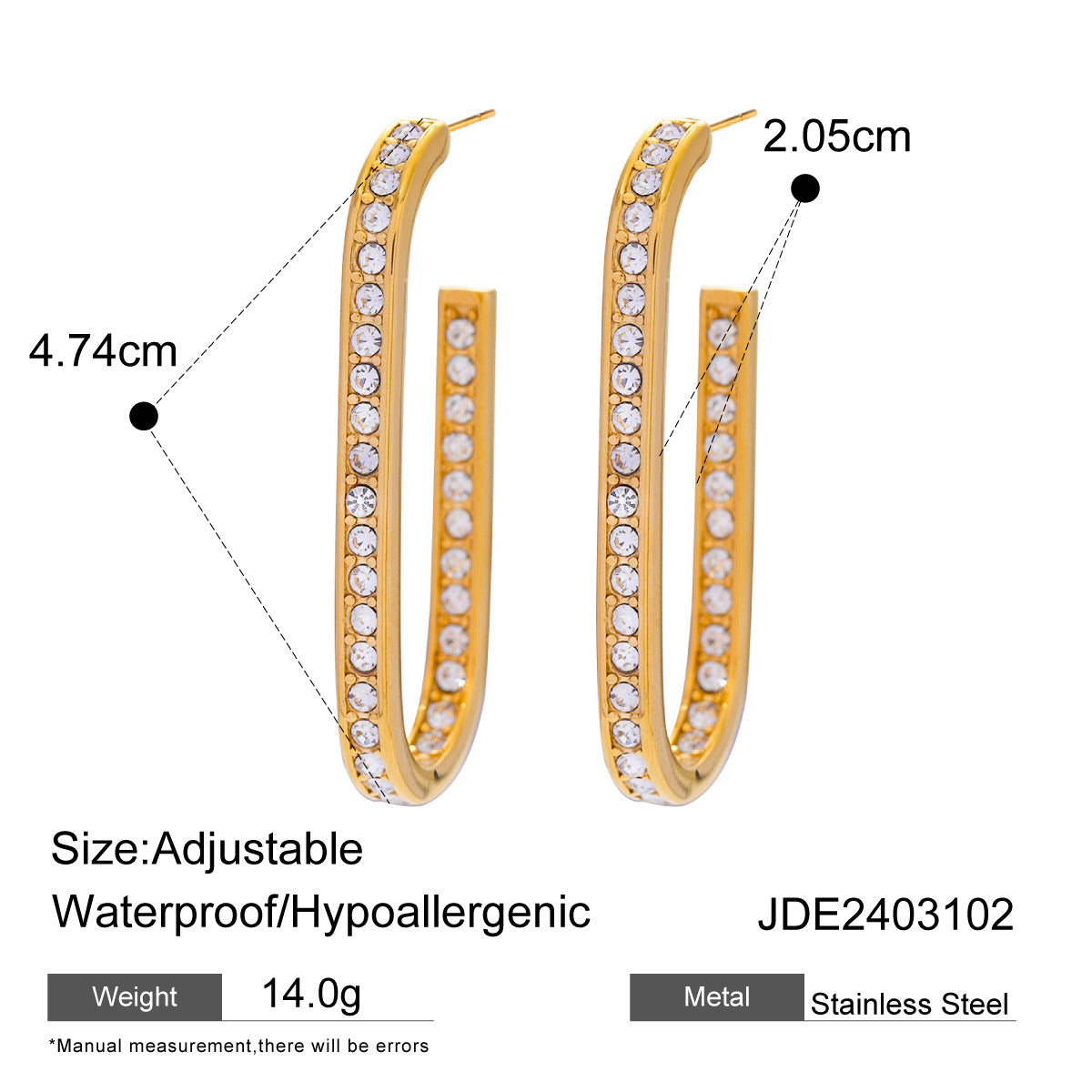 U-Shaped Diamond Earrings