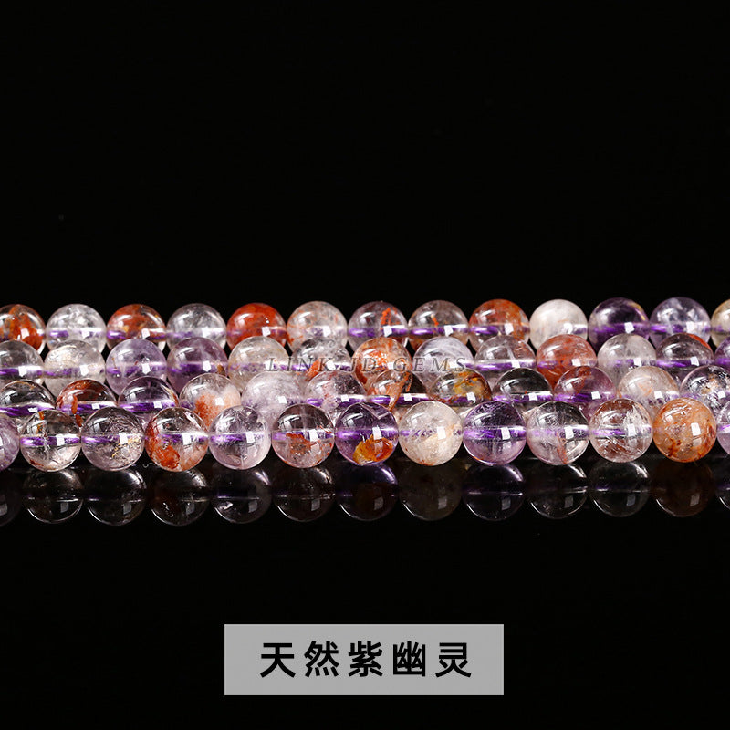 Joyería de cuentas sueltas de cristal fantasma morado