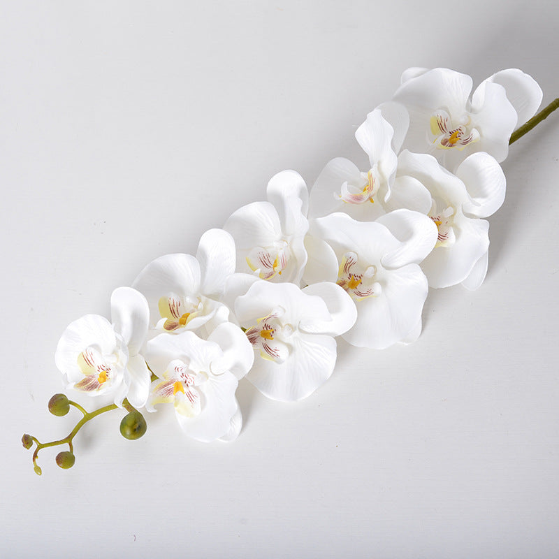 Orquídea Phalaenopsis de 9 cabeças com flor artificial única