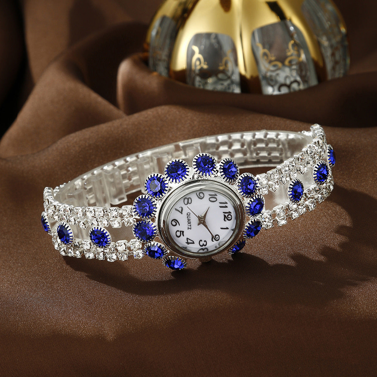Watch Fashion Necklace Earrings Ring Jewelry Set