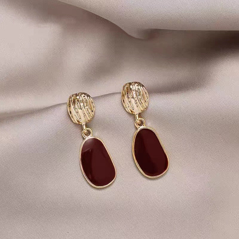 Pendientes retro rojos