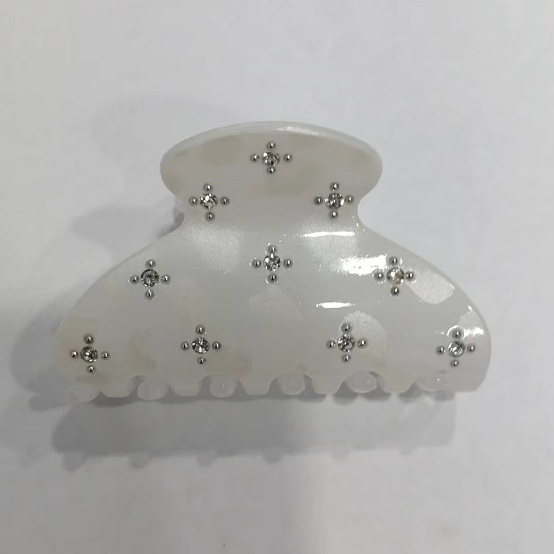 Korean diamond-set acetic acid grab clip headgear