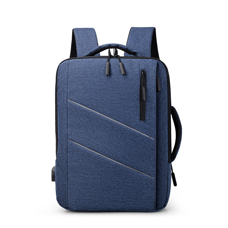 Solid color large capacity waterproof computer bag