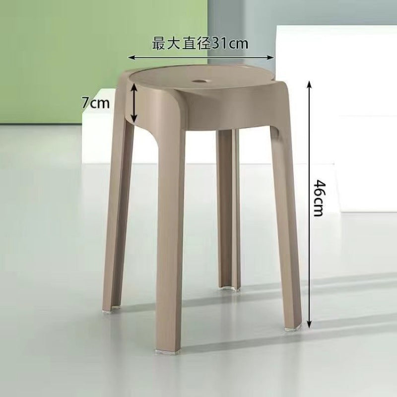 Thick Plastic Stool Stackable Home