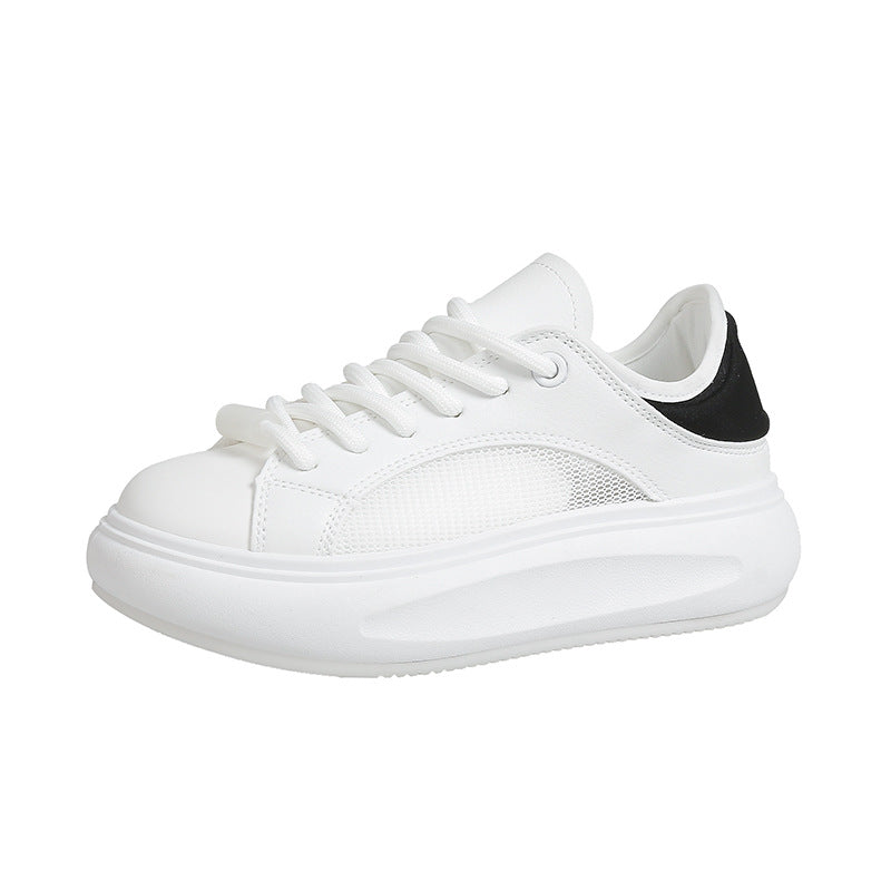 White breathable fashionable hollow shoes for women