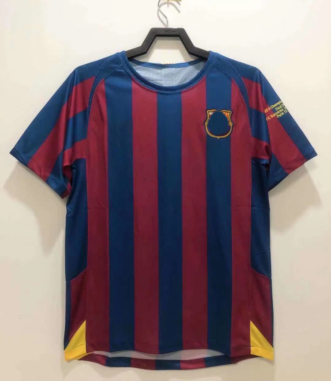 05-06 Barça Local UCL 30 Messi 10 Ronaldinho Camiseta