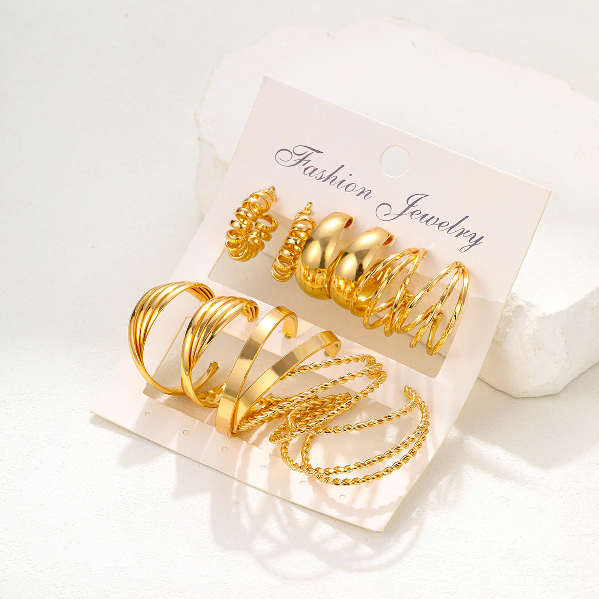Vintage Hepburn style earrings set 6 pieces