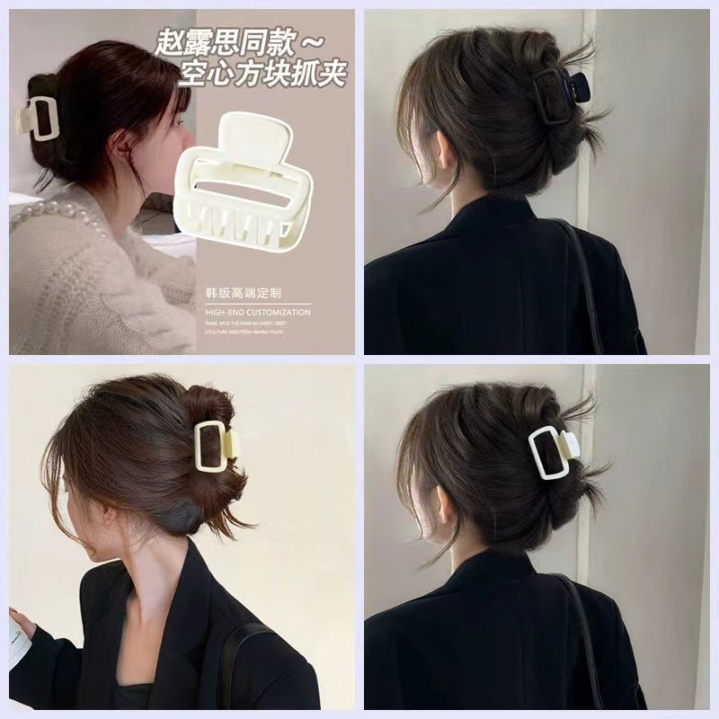 Pinza para el pelo de goma cuadrada pequeña de moda