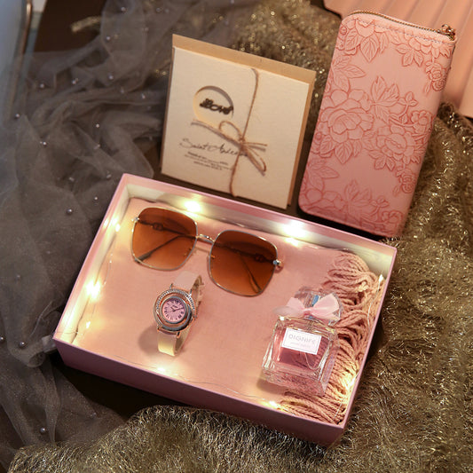 Watch Perfume Wallet 7-piece Gift Box Set