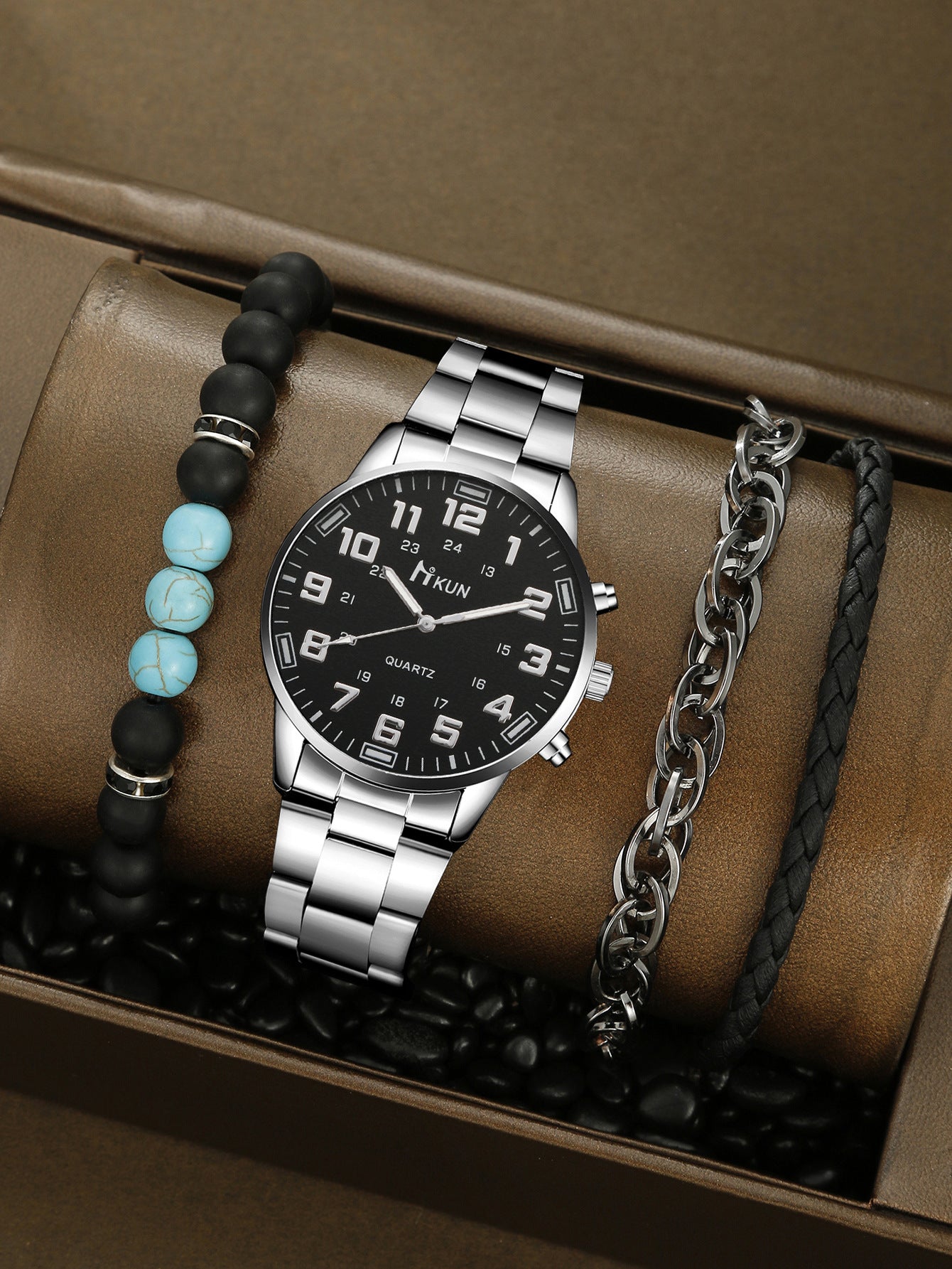 Watch Beaded Rudder Colorful Bracelet Set