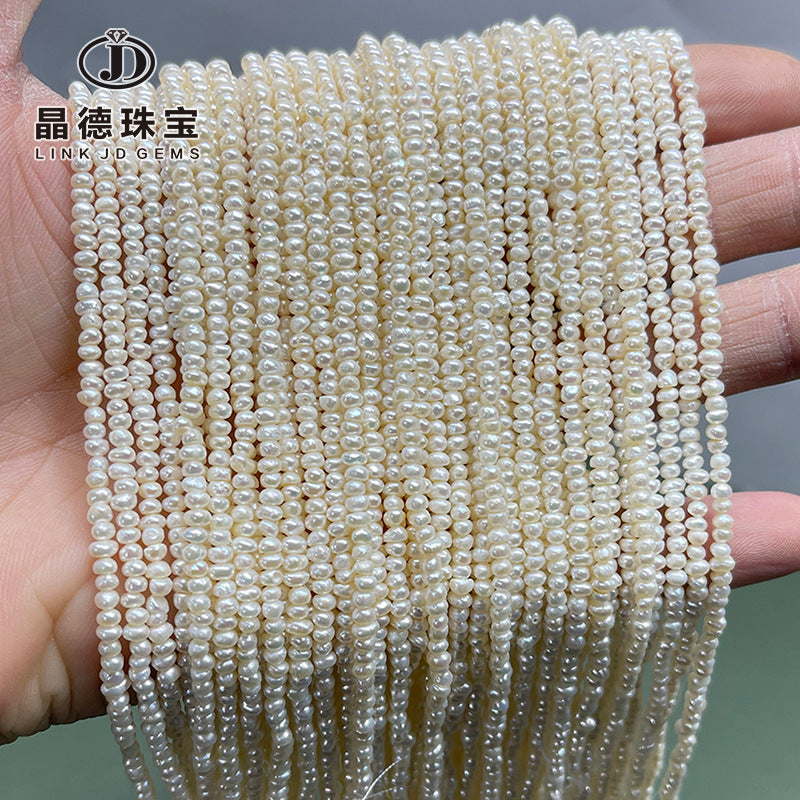 2.5-3 mm natural freshwater four-sided pearl loose beads