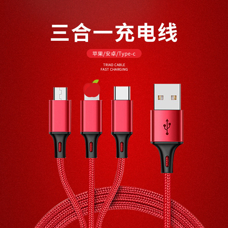 3-in-1 Charging Cable Apple Huawei Android