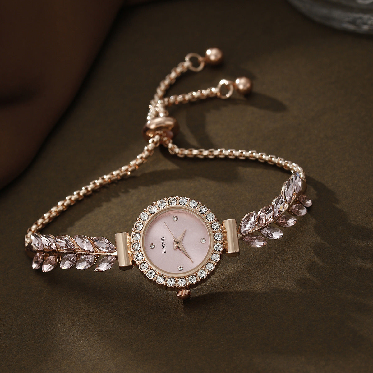 Quartz bracelet watch jewelry set