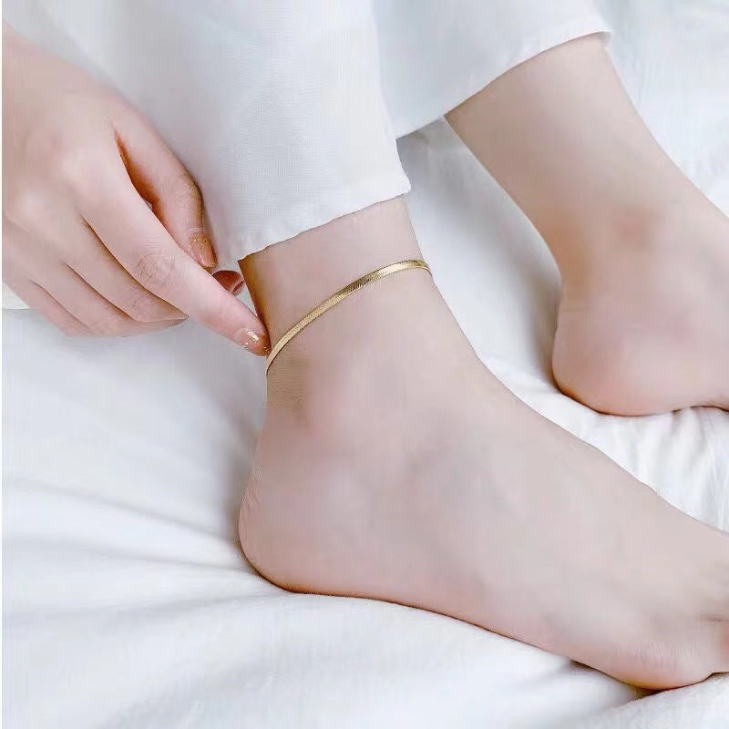 18K gold blade anklet