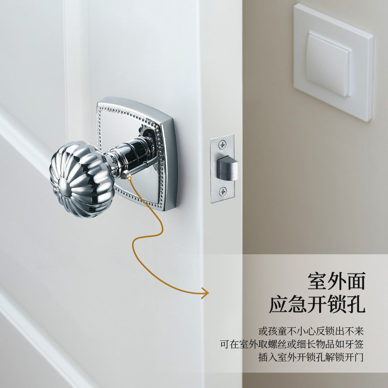 Pumpkin Door Lock Brass Gold