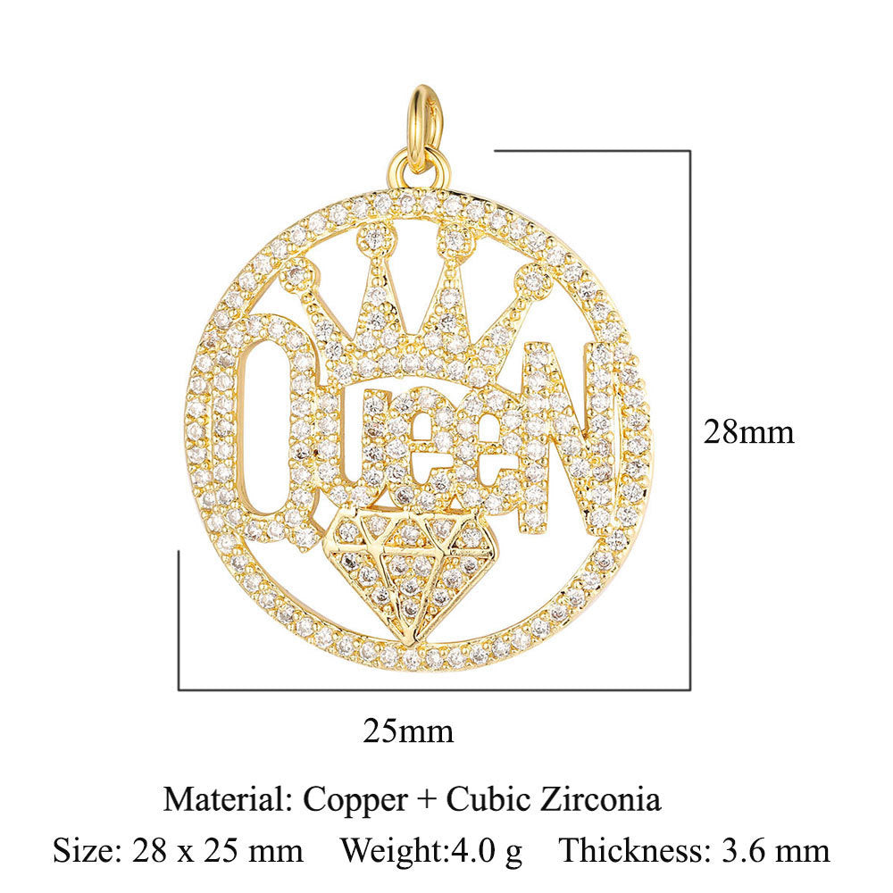 Virgin of the Cross Copper Zircon Shell Necklace Bracelet Pendant