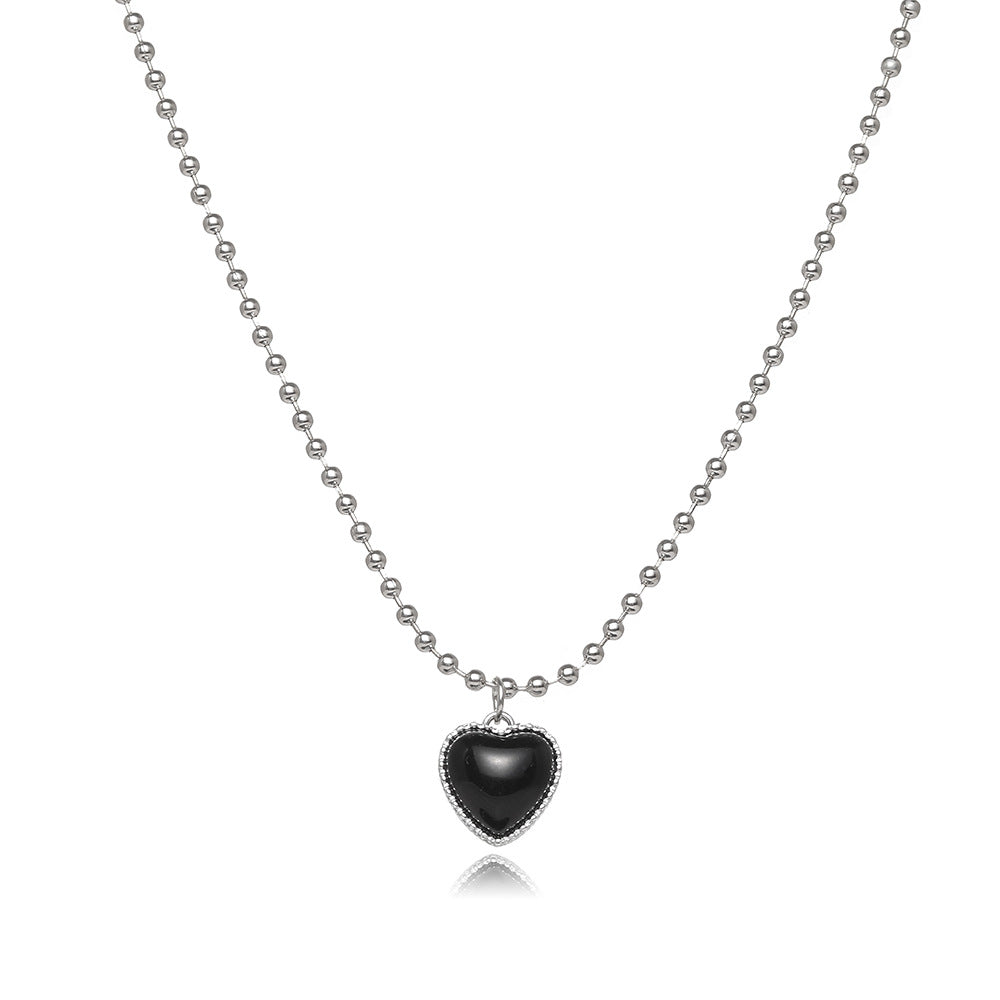 Black Heart Pendant Necklace