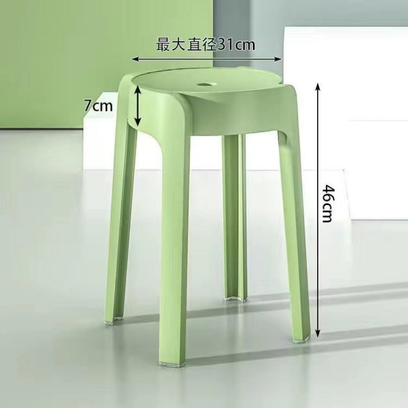 Thick Plastic Stool Stackable Home