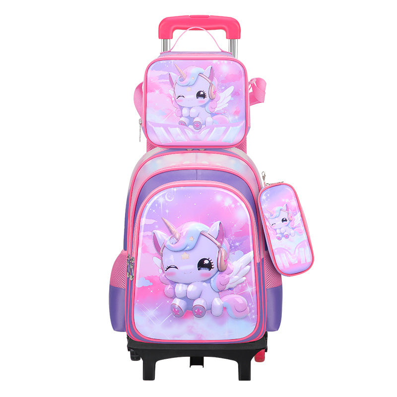Tie rod schoolbag lunch bag pencil case 3D leather