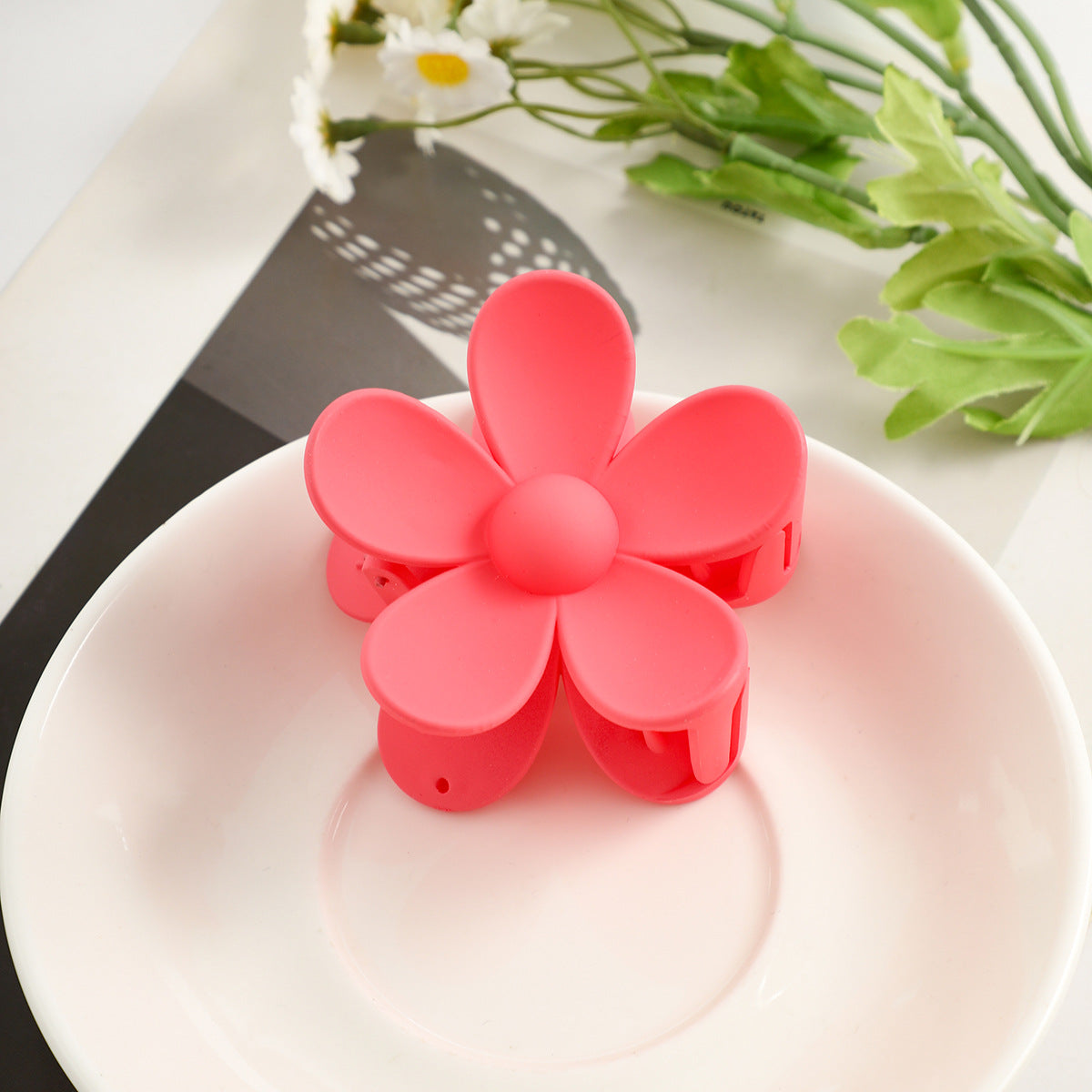 Flower back head grab clip hair accessories