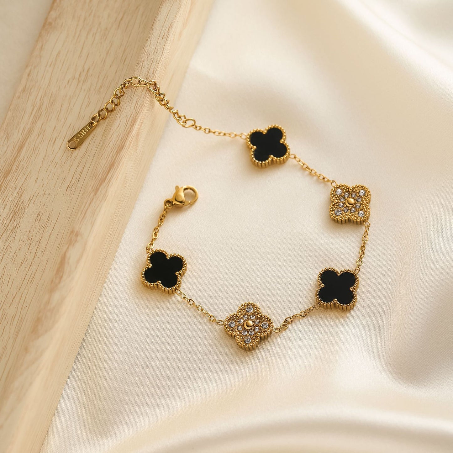 Titanium Steel Lucky Clover Bracelet