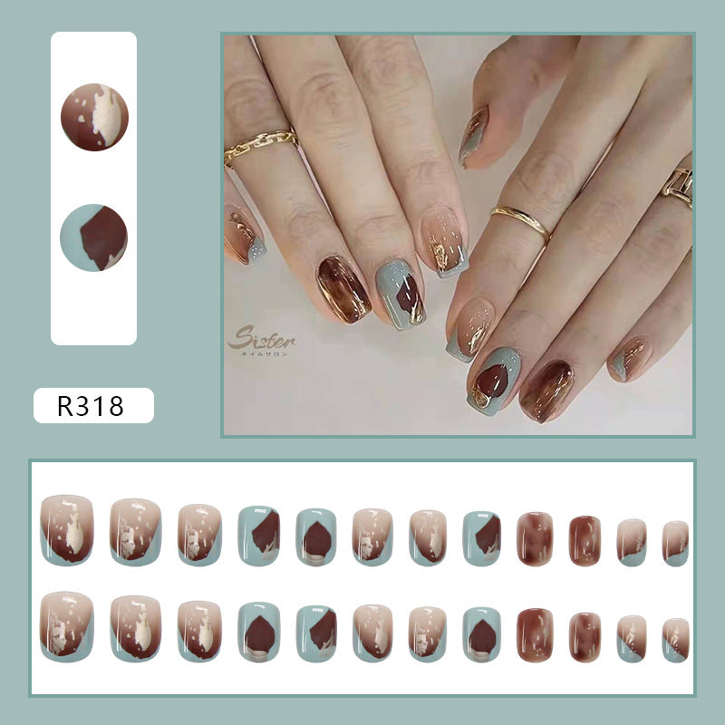 Wearable Removable Fake Nail Stickers Short Long