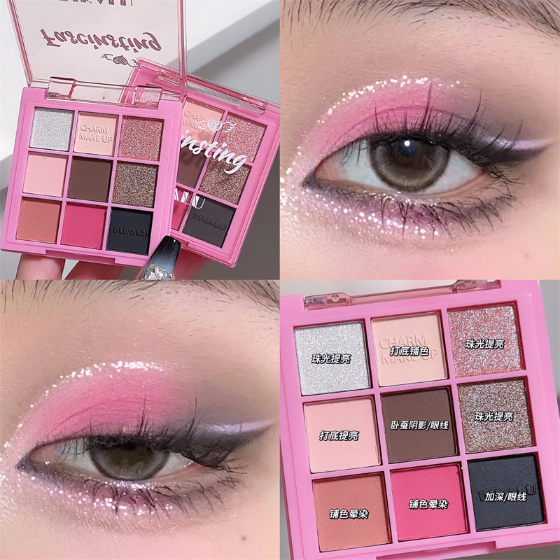 Transparent Nine-Color Acrylic Eyeshadow Palette
