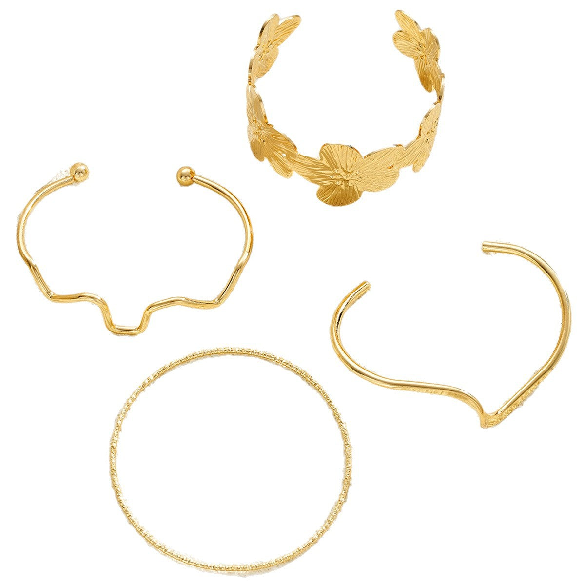 Gold Flower Line Bracelet