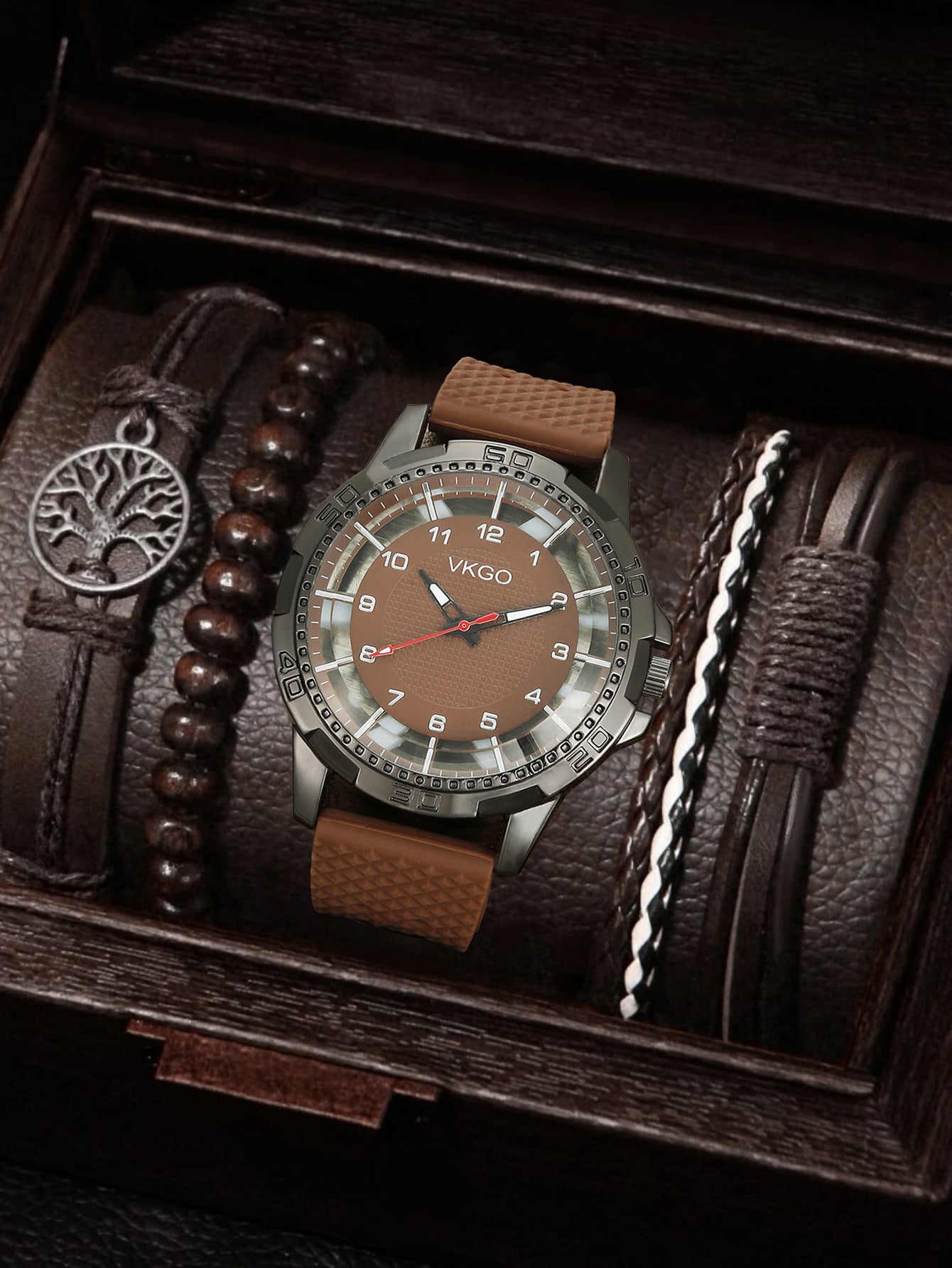 Men's Sports Bracelet Set Quartz Watch