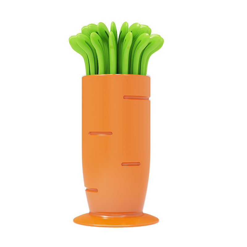 Tenedor de plástico desechable para fruta de rábano