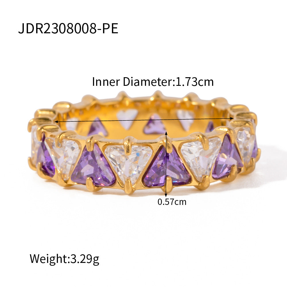 Triangle Zirconia Ring