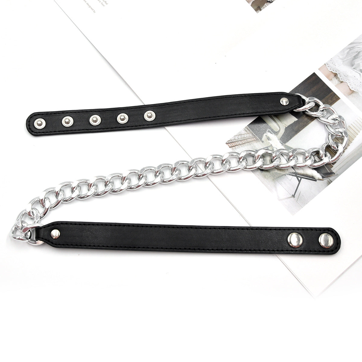 1.0Cm wide new cowhide thin waist chain