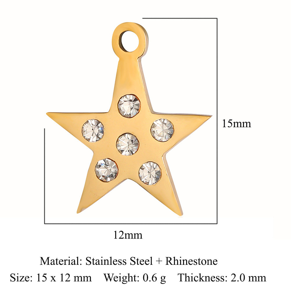 Titanium steel pendant octagram eyes