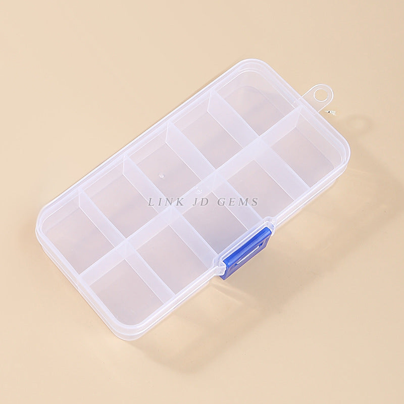 Caja de almacenamiento transparente de plástico PP de 10 rejillas y 15 rejillas