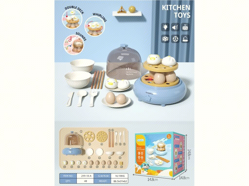 Simulation Kitchen Baby Cooking Sound and Light Large Electric Rice Cooker Children's Pretend Play Toy Set