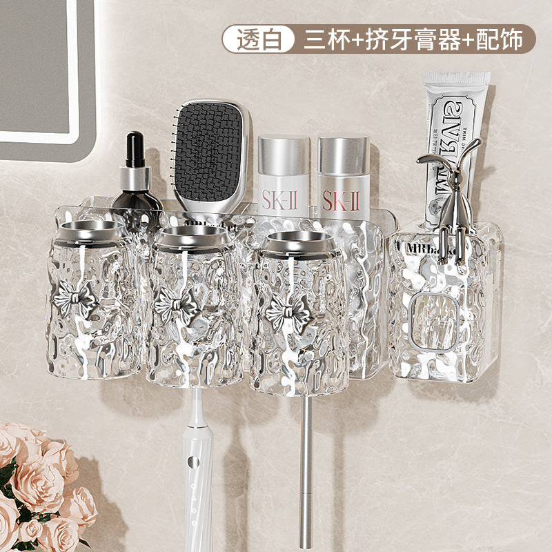 Soporte para cepillo de dientes sin taladro para montaje en pared para baño