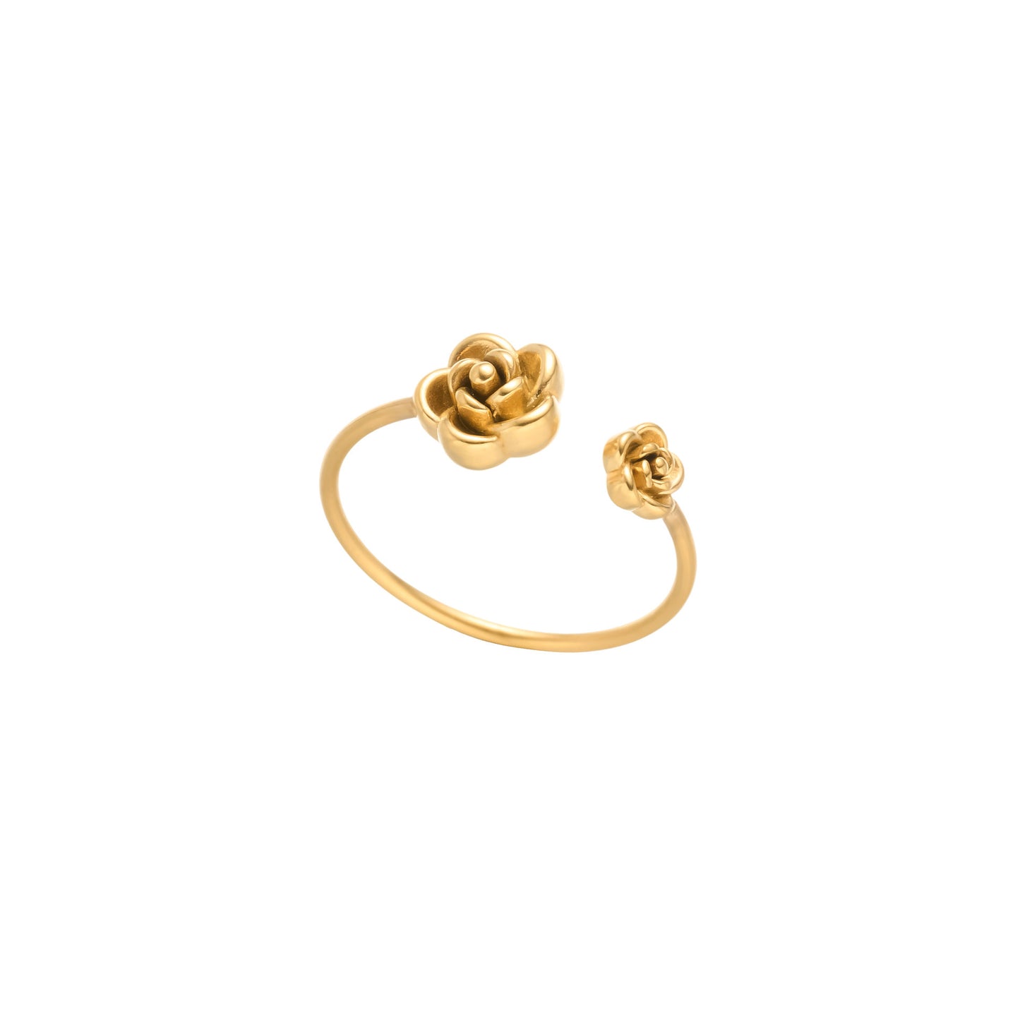 Double Rose Flower Ring