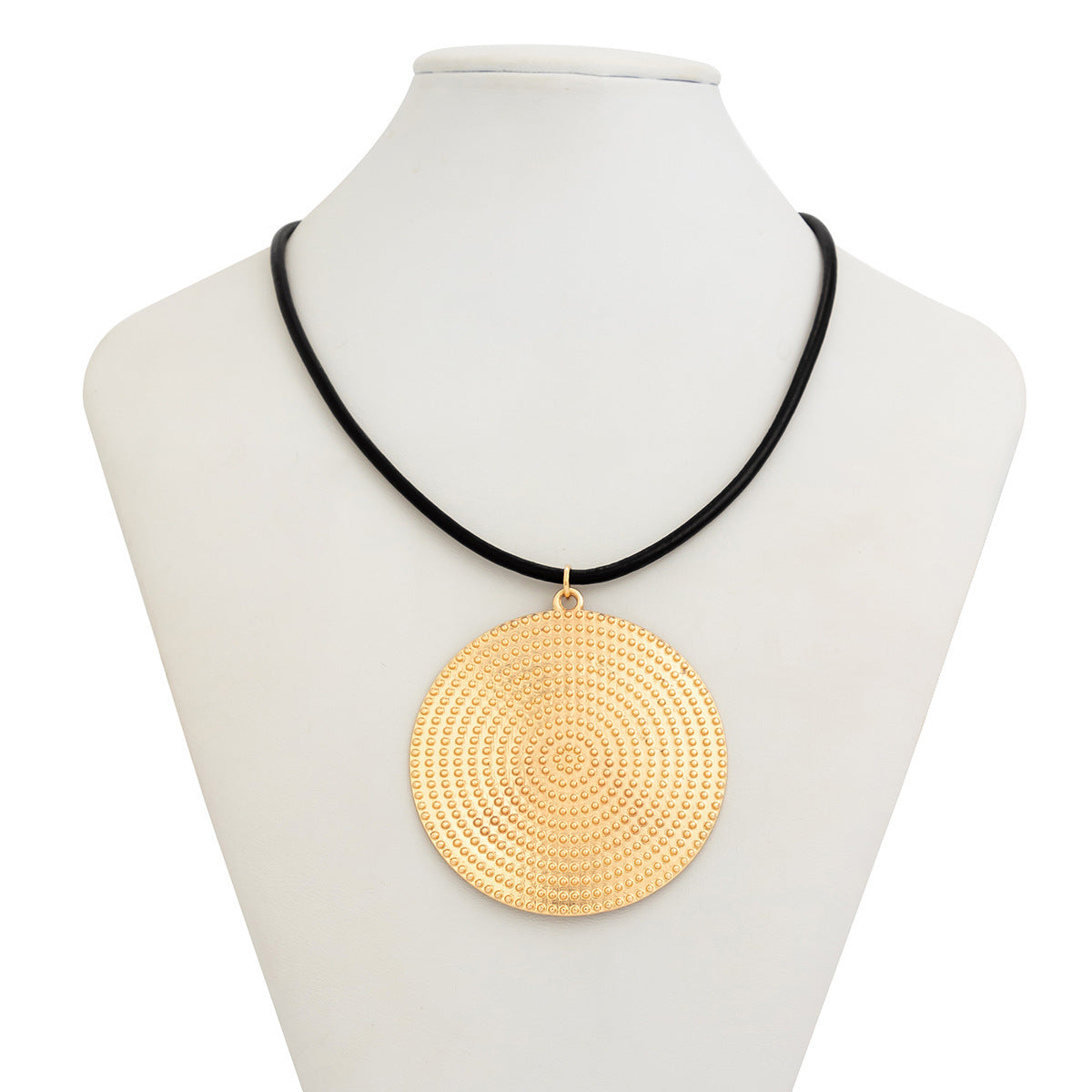 Collar retro de metal sencillo, joyería para mujer.