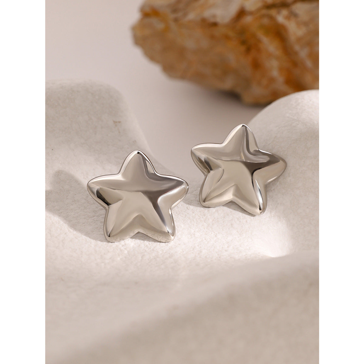 Star Titanium Steel Earrings