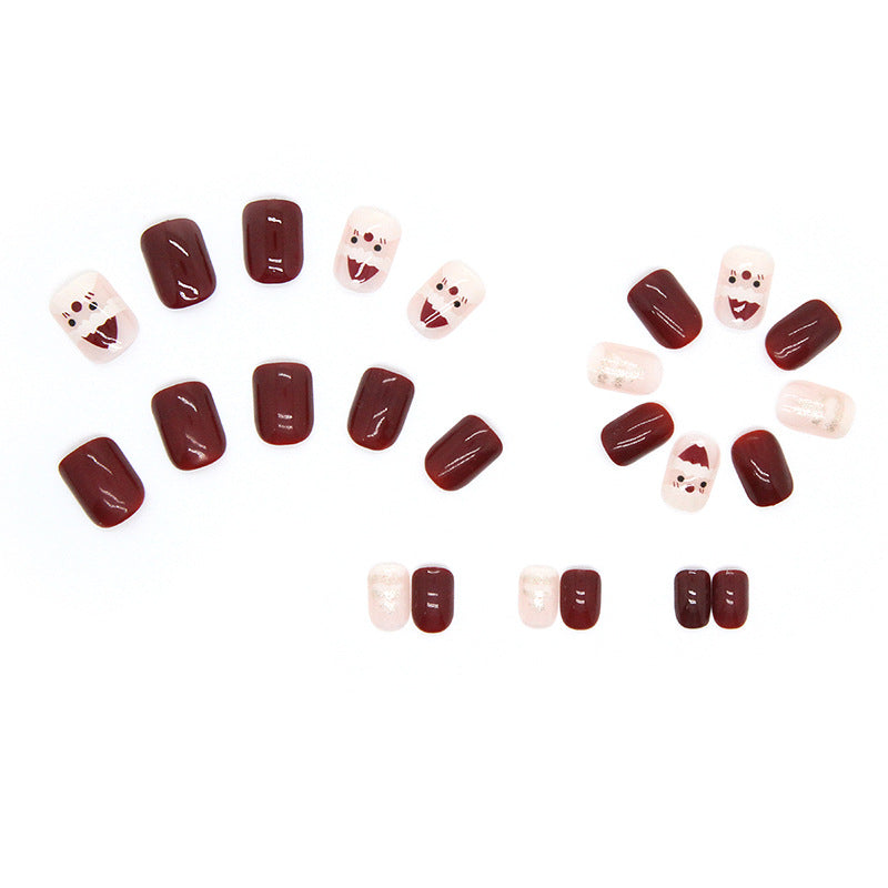 Red Christmas Glam Nails
