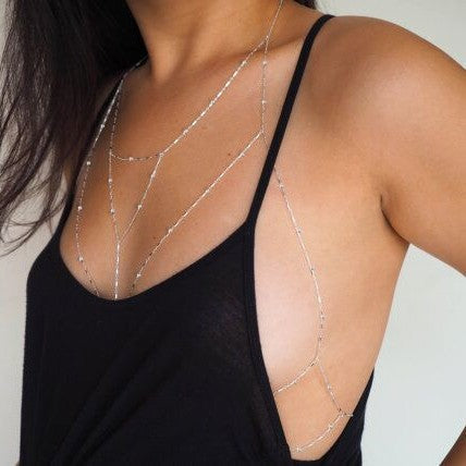 Cadena corporal sexy con brillantes diamantes de imitación