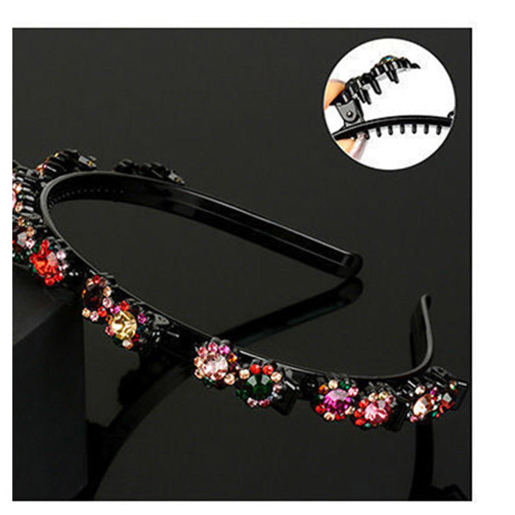 Sunflower rhinestone broken hair headband